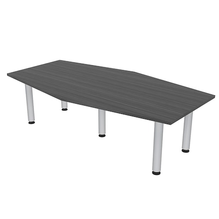 Skutchi Designs 45.25 in W, 84 in L, 29 in H, Engineered Wood Top, Grey HAR-HEXIR-4684-PT-AN